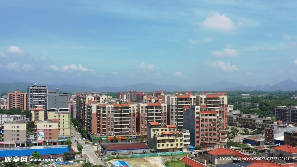 城市住宅區(qū)俯瞰景觀
