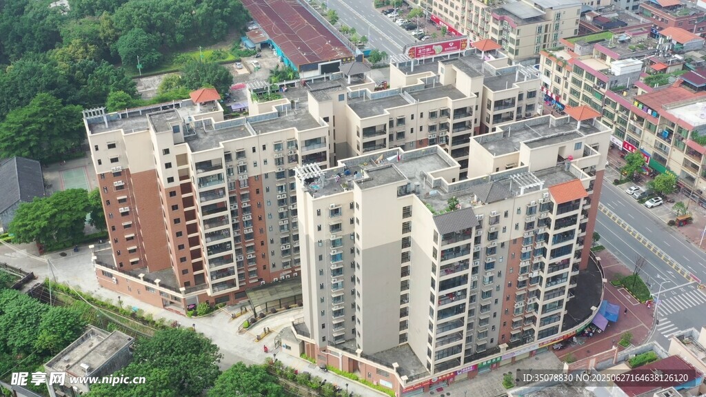 城市住宅區(qū)俯瞰景觀