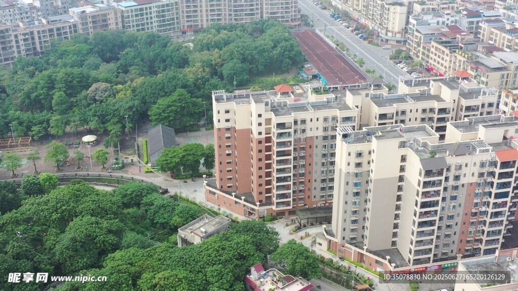 城市住宅區(qū)鳥瞰景觀