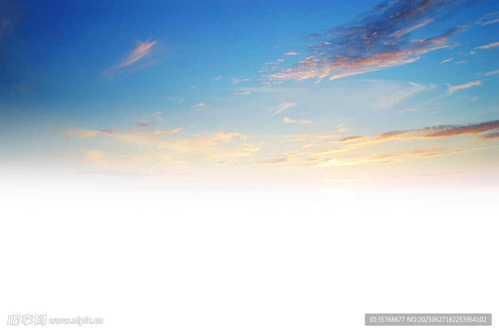 美麗天空晚霞景色