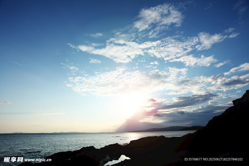 海邊日落美景