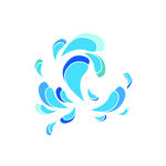 藍(lán)色動(dòng)感水花圖案設(shè)計(jì)