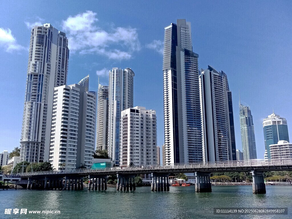 黃金海岸海濱城市風景