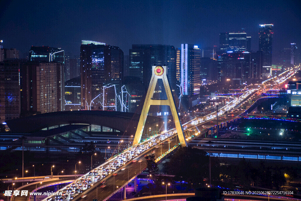 成都繁華都市夜景