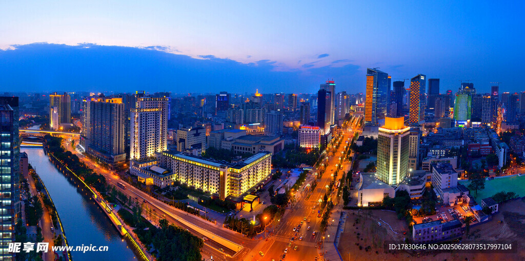 成都市人民南路全景圖