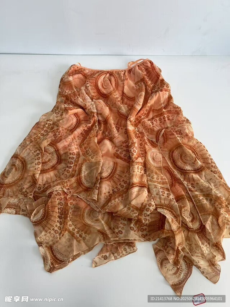 精美橙色蕾絲裙