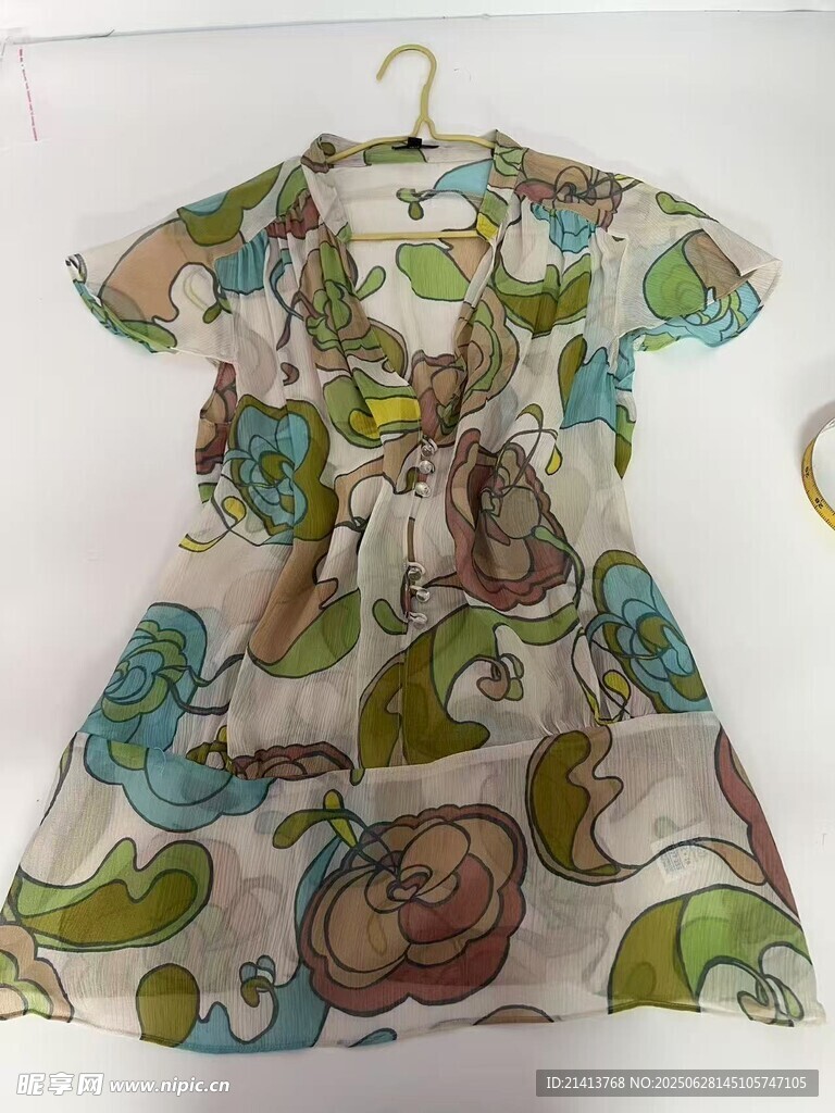 印花連衣裙展示