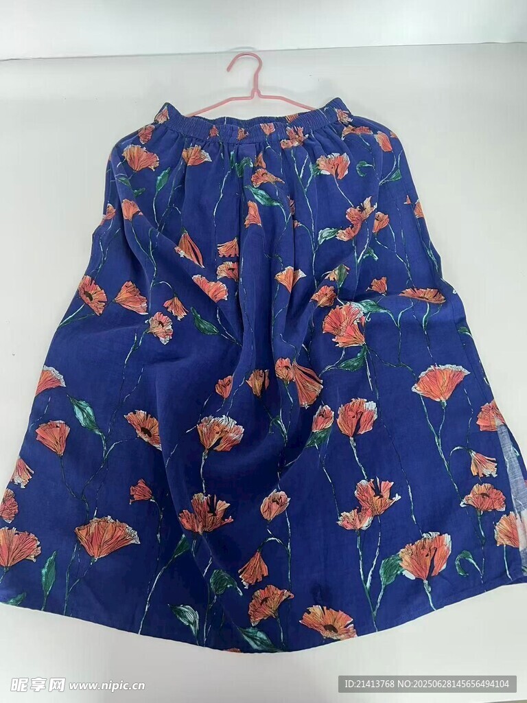 藍(lán)色印花女童連衣裙