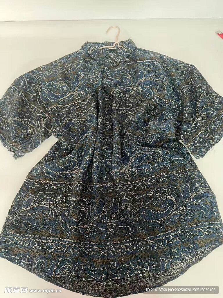 復古花紋短袖上衣