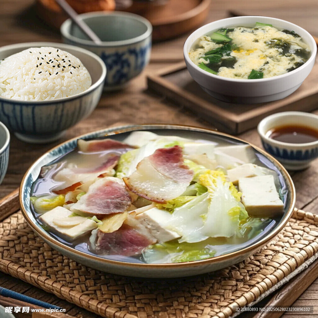 大白菜五花肉燉豆腐