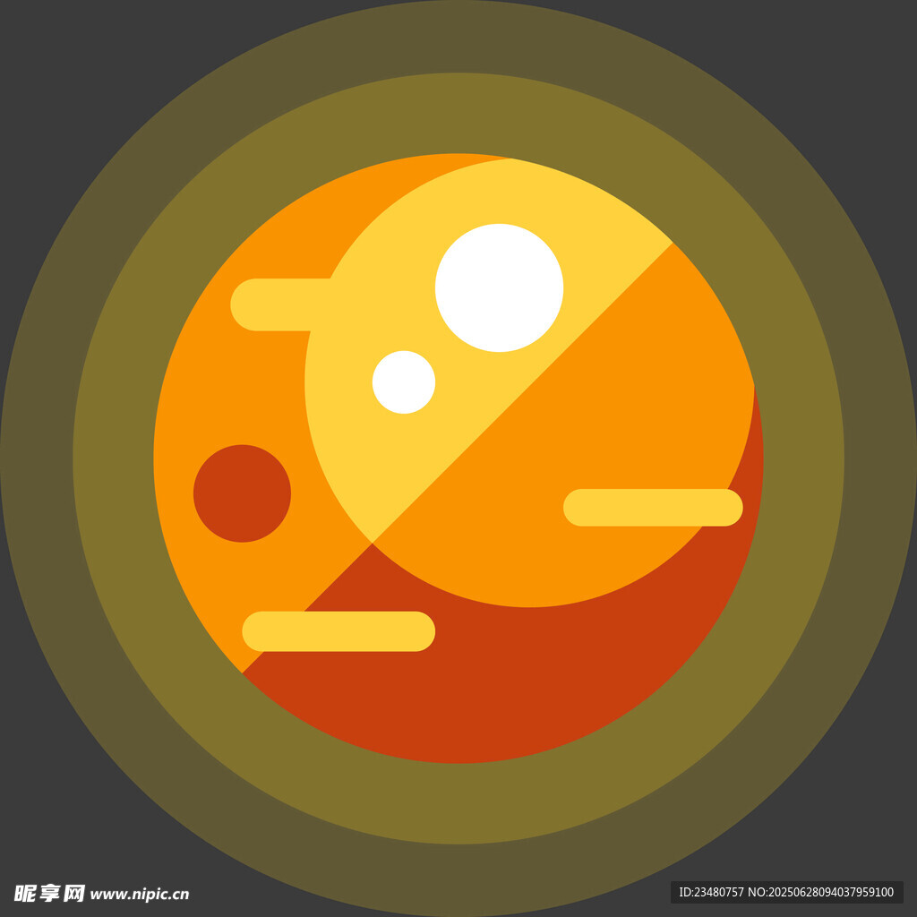 抽象風格的星球圖案設計