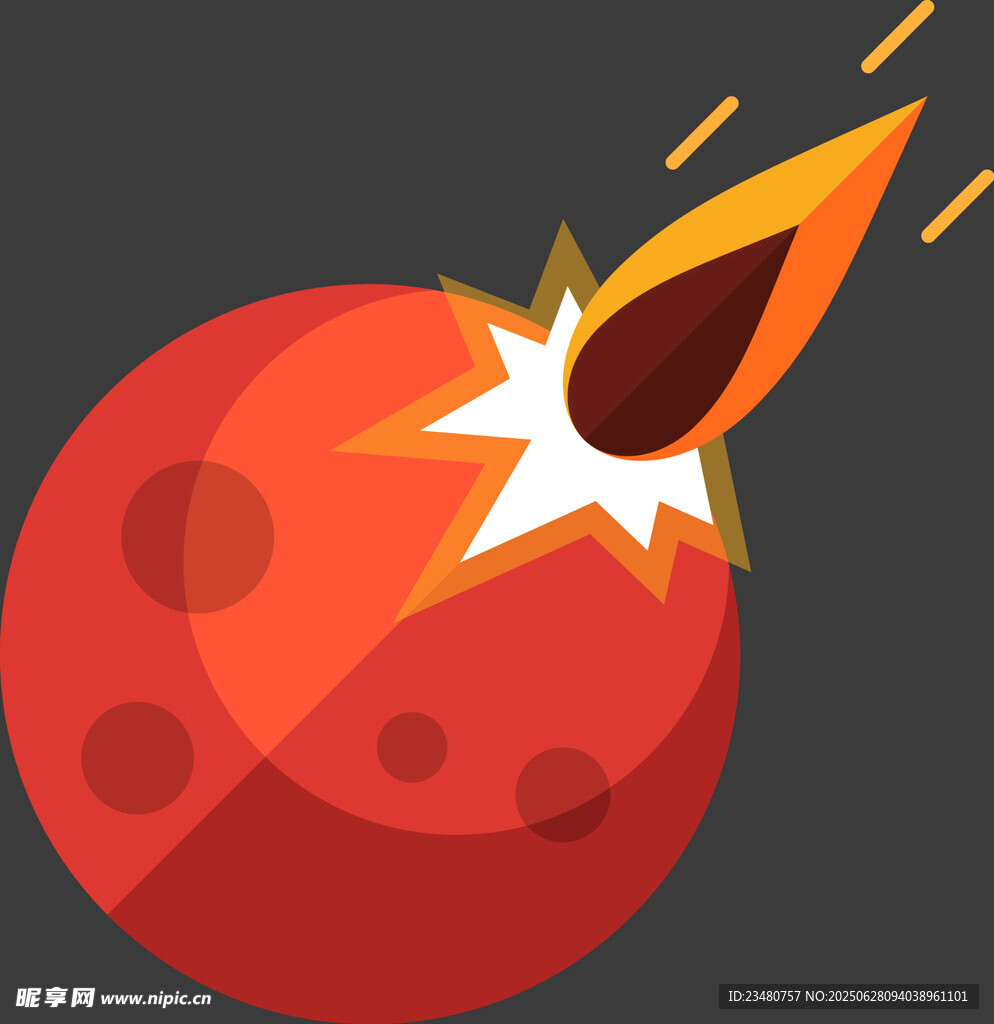 隕石撞擊紅色星球