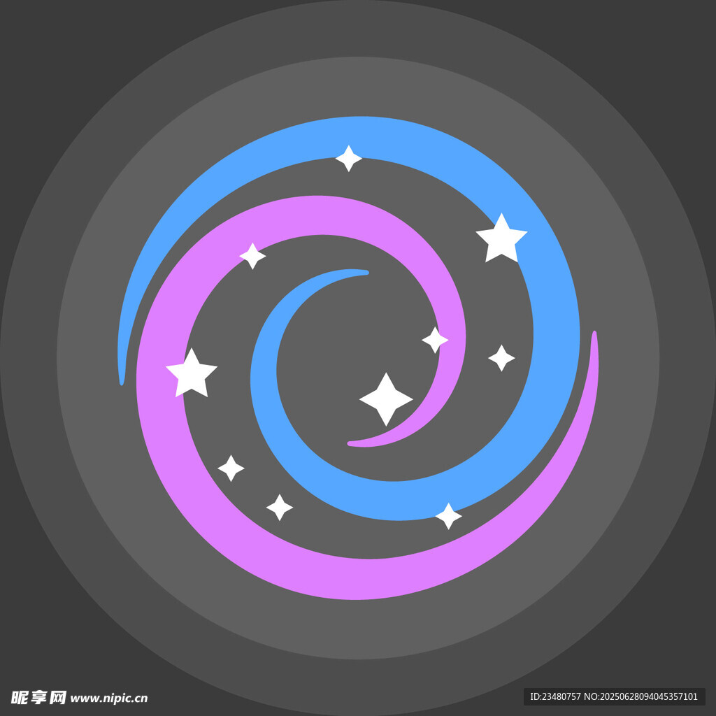 夢(mèng)幻星空螺旋圖案