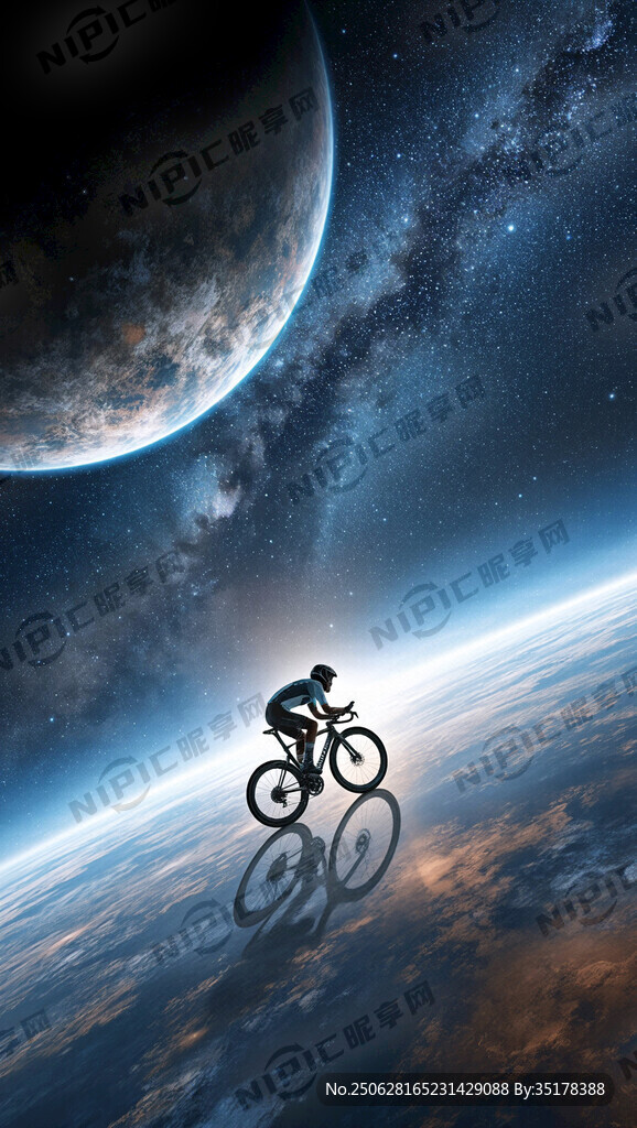騎行者 在太空上騎行