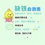缺鐵自測(cè)表