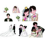 卡通婚禮插畫PNG圖片透明免扣
