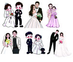 卡通婚禮插畫PNG圖片透明免扣