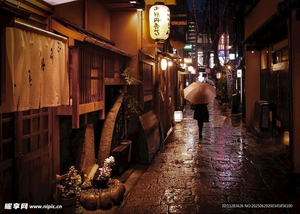 日式小巷夜景