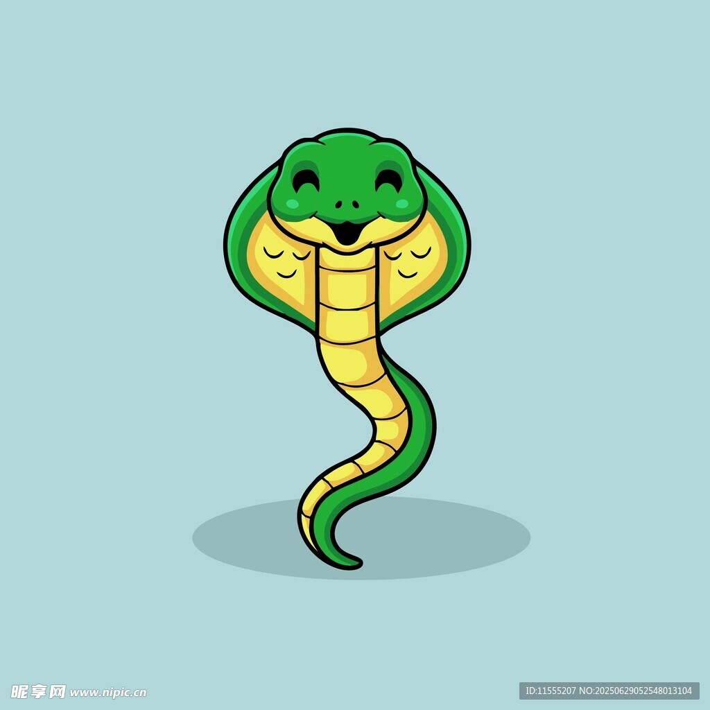 可愛卡通眼鏡蛇形象