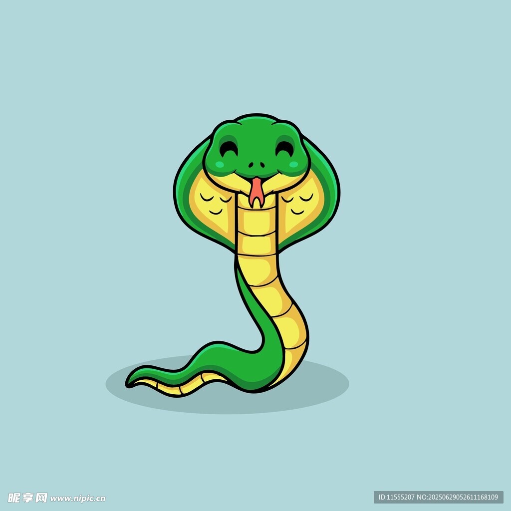可愛卡通眼鏡蛇形象