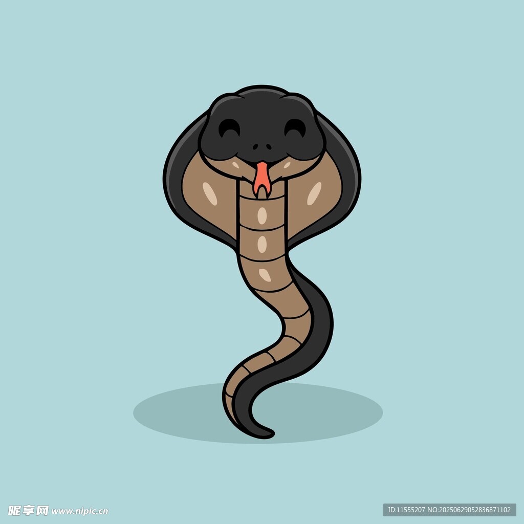 可愛(ài)卡通眼鏡蛇形象