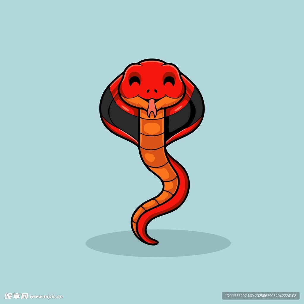 卡通眼鏡蛇形象