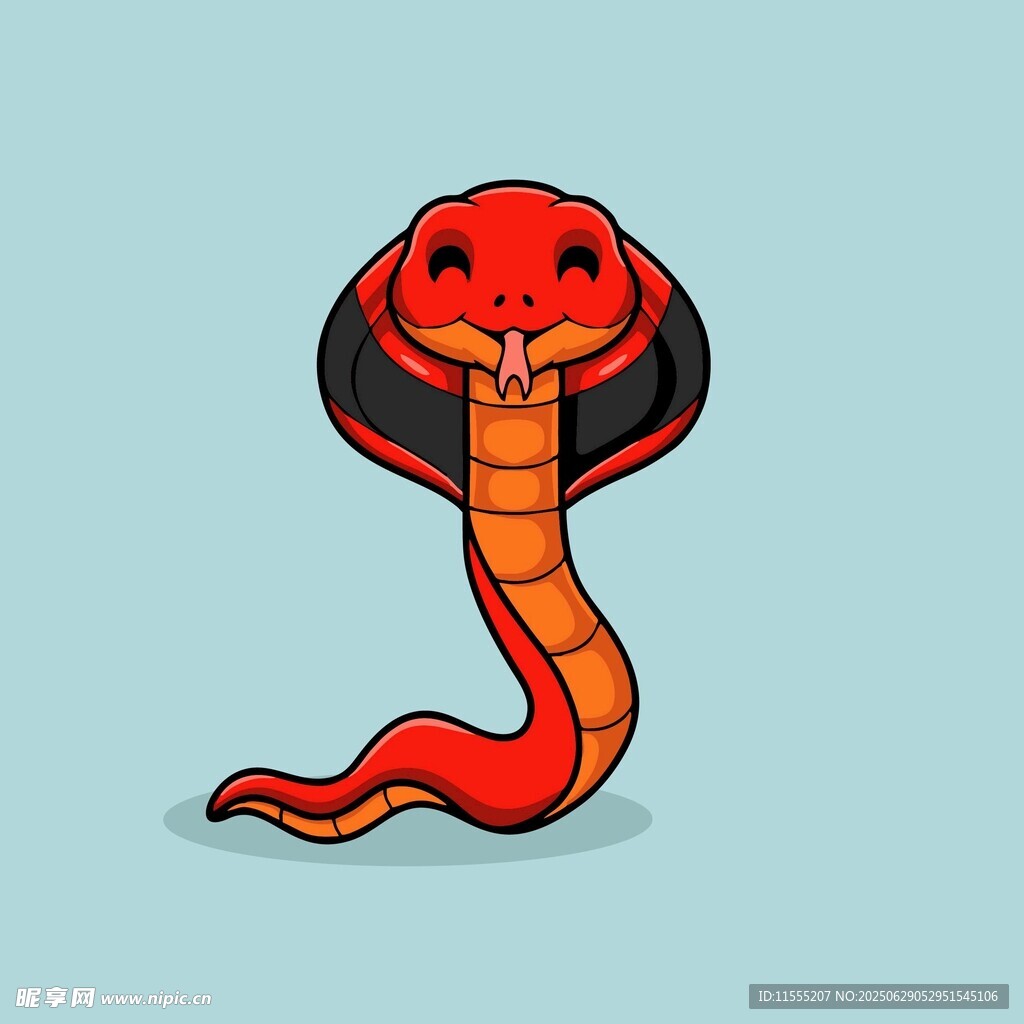 卡通眼鏡蛇形象