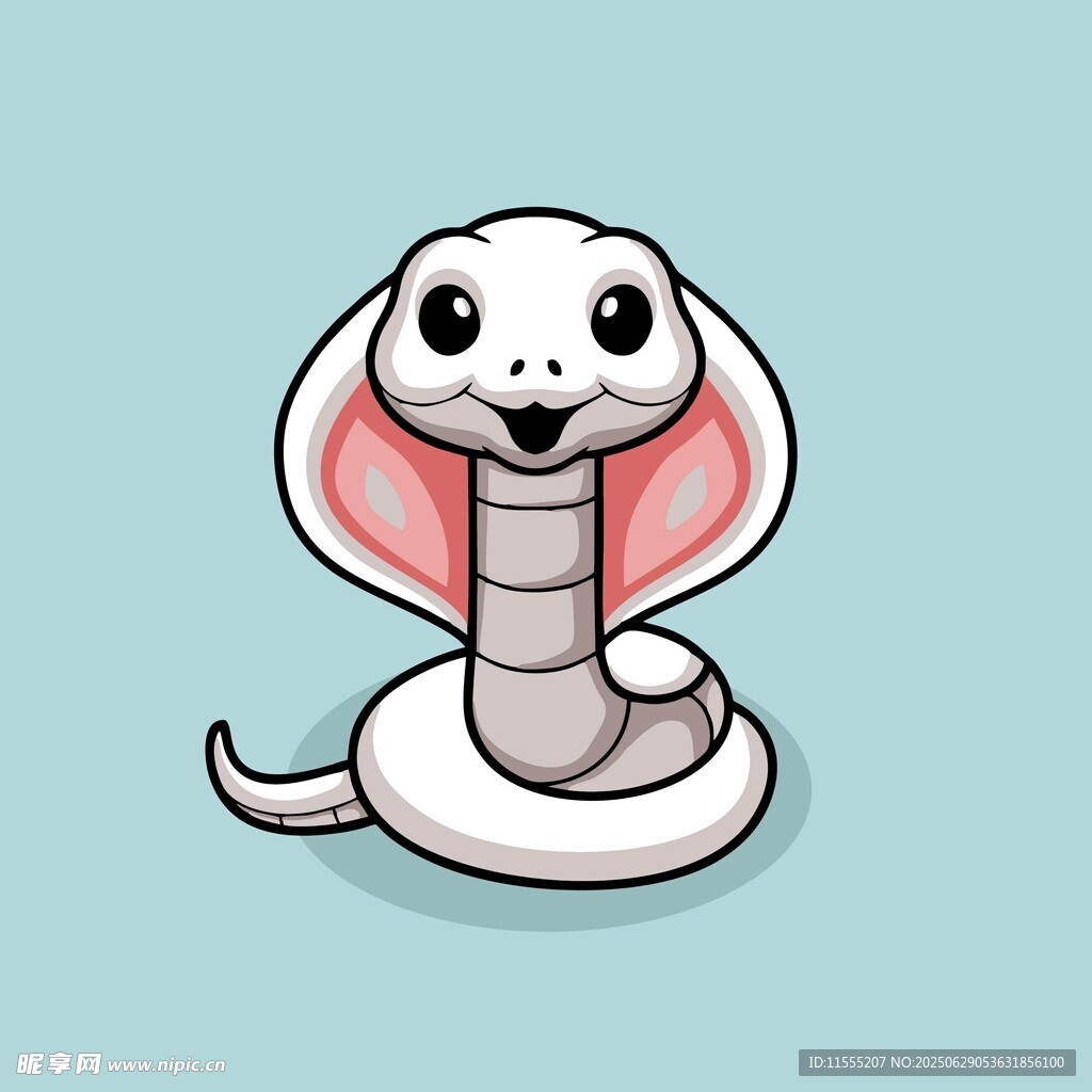 可愛(ài)卡通眼鏡蛇形象