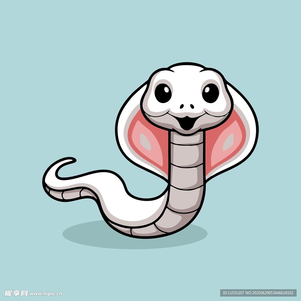 可愛卡通眼鏡蛇形象