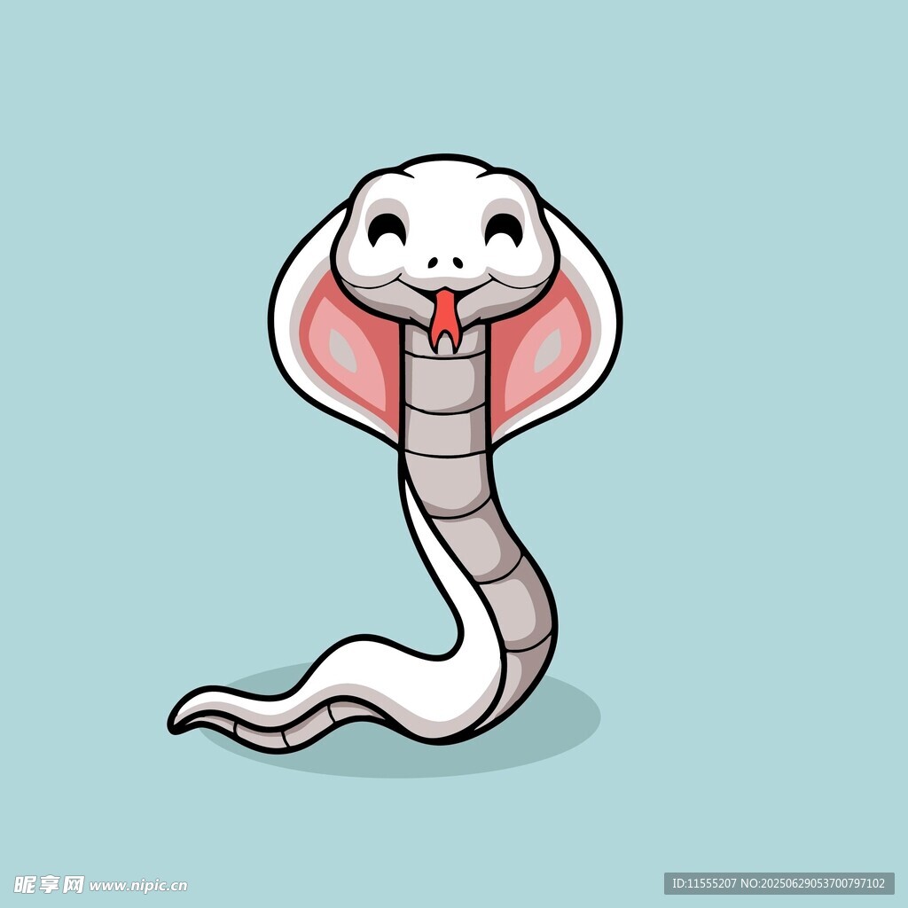 可愛卡通眼鏡蛇形象