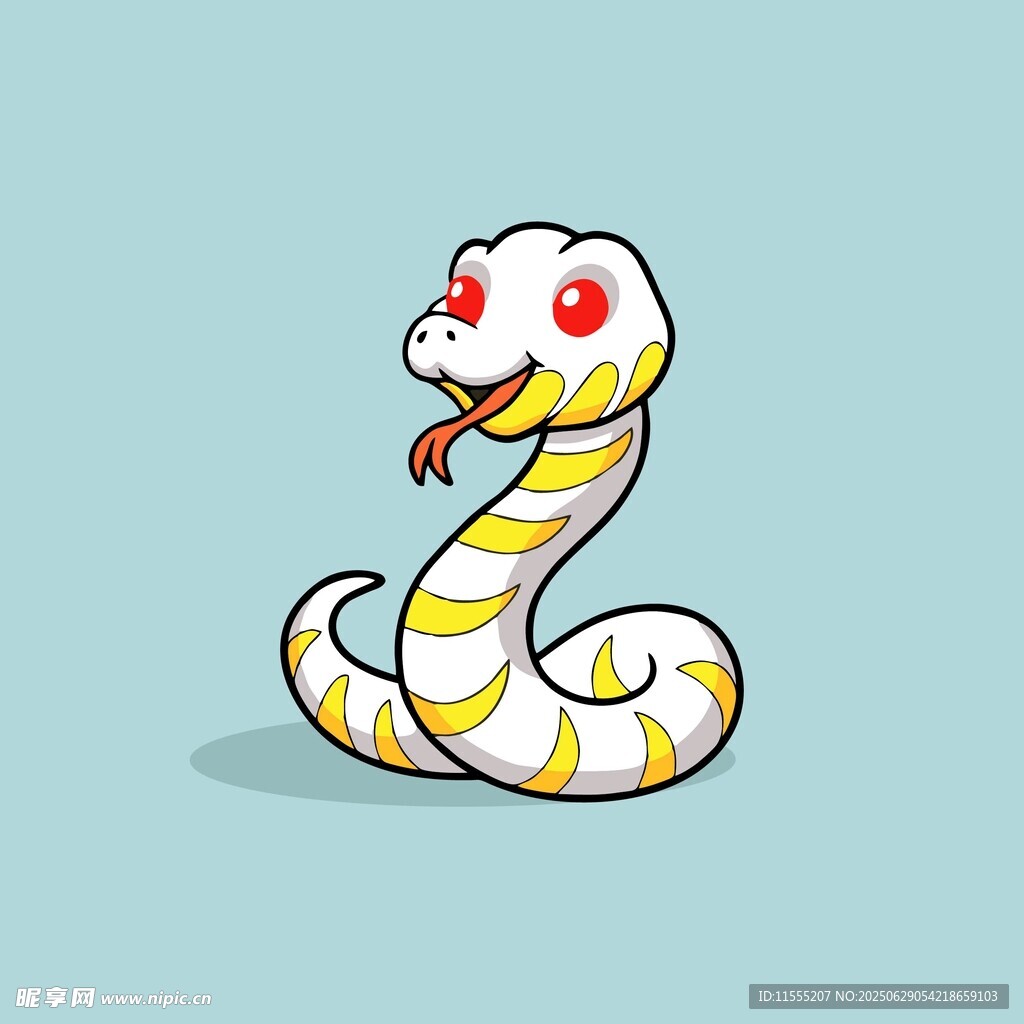 卡通眼鏡蛇形象插畫(huà)