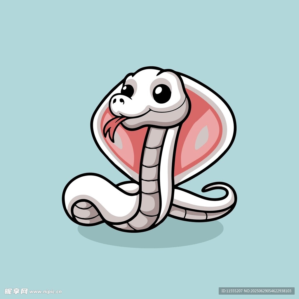 可愛(ài)卡通眼鏡蛇形象