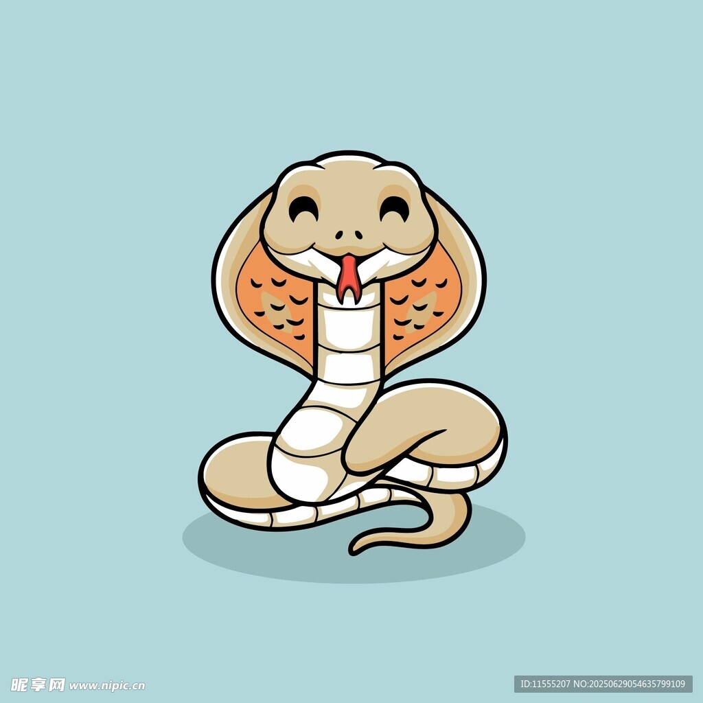 可愛卡通眼鏡蛇形象