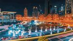 城市夜景車流璀璨燈光秀