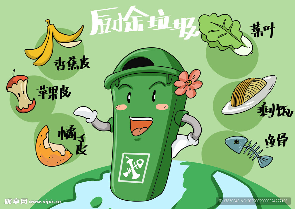 可愛垃圾桶倡導垃圾分類