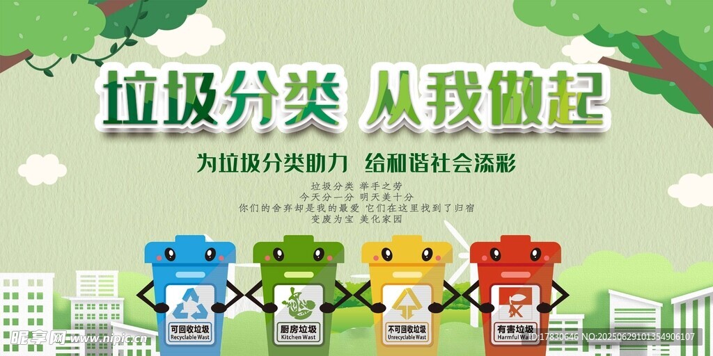 卡通形象助力垃圾分類