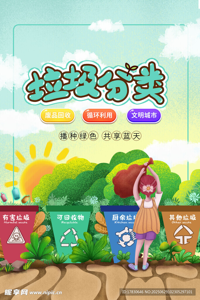 兒童參與垃圾分類活動(dòng)