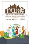 兒童參與垃圾分類宣傳圖