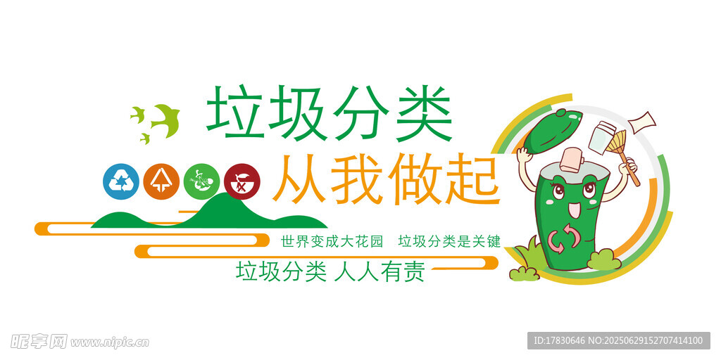 垃圾分類文化墻