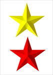 紅黃五角星圖案