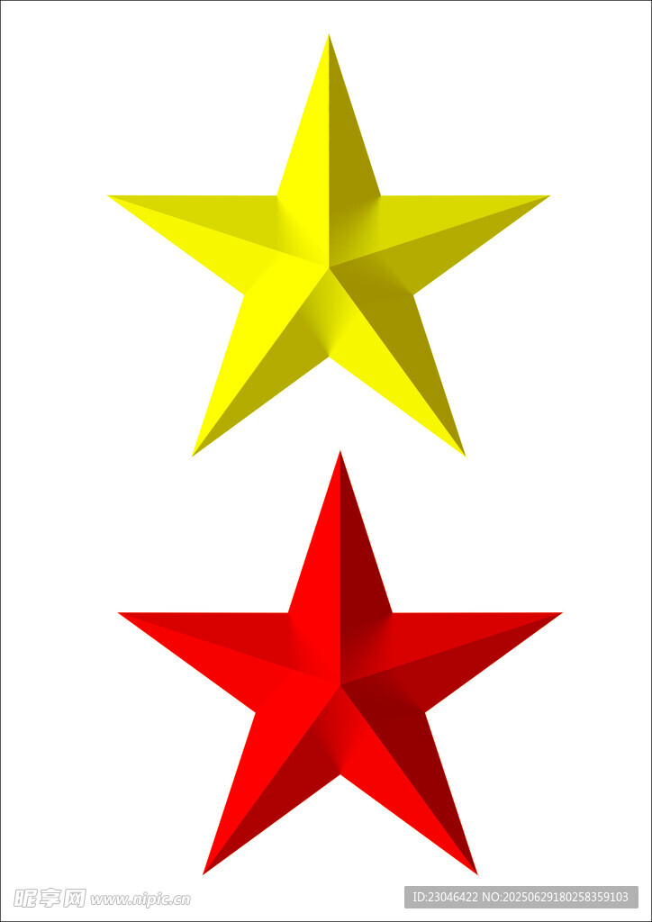 紅黃五角星圖案