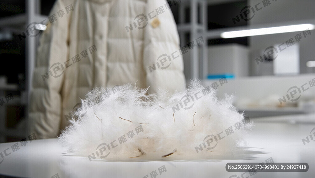 鵝絨實驗室 背景是羽絨服解刨