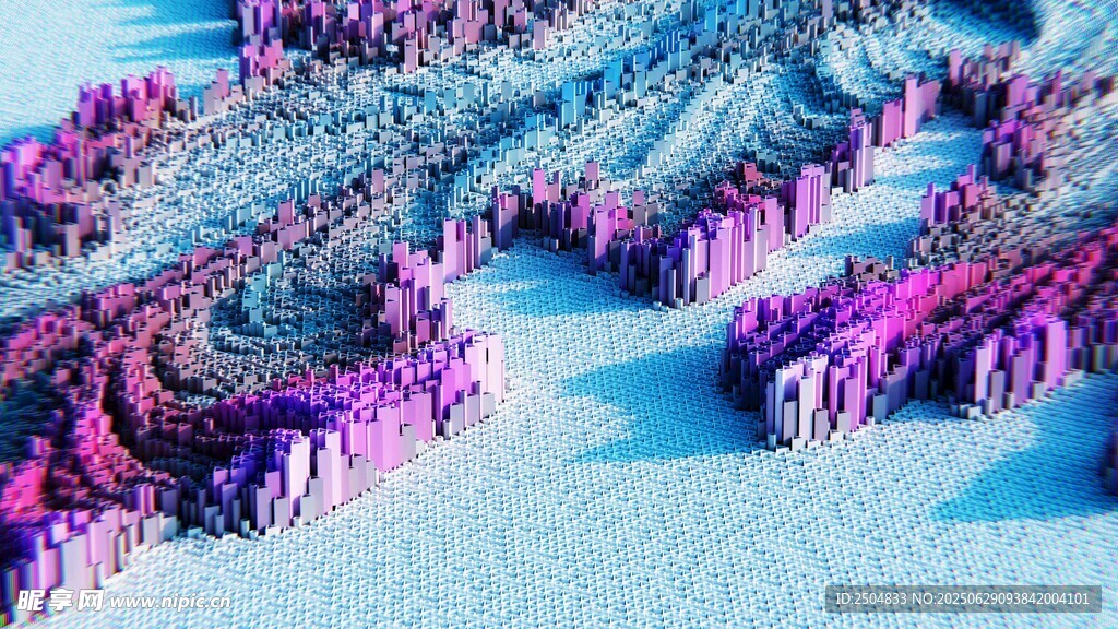 夢幻紫色山脈景觀