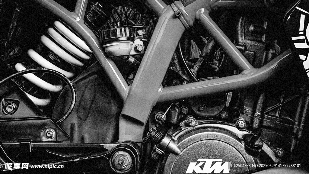 KTM摩托車機(jī)械部件特寫