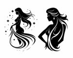矢量女性頭像