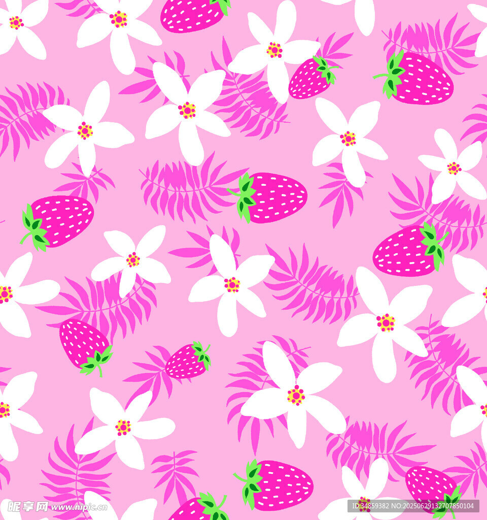 粉色草莓花