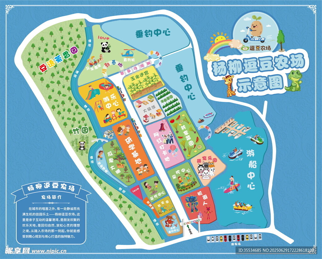 家庭兒童農場有了設施分布示意圖