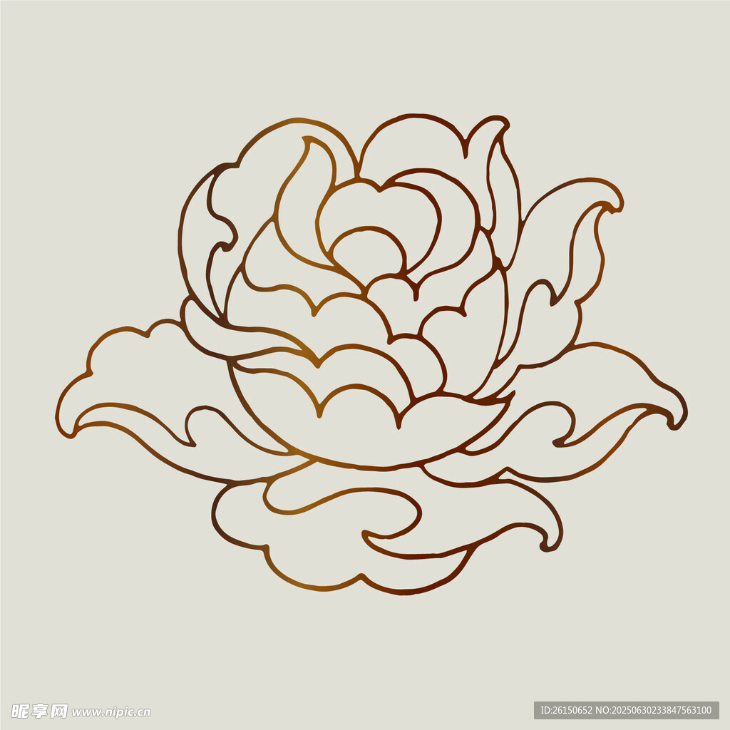 線條裝飾花紋傳統(tǒng)紋樣金色線條勾