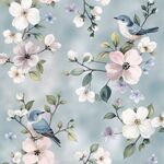 淡藍(lán)底花卉圖案紋理