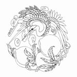 仙鶴壽桃圖案設(shè)計(jì)